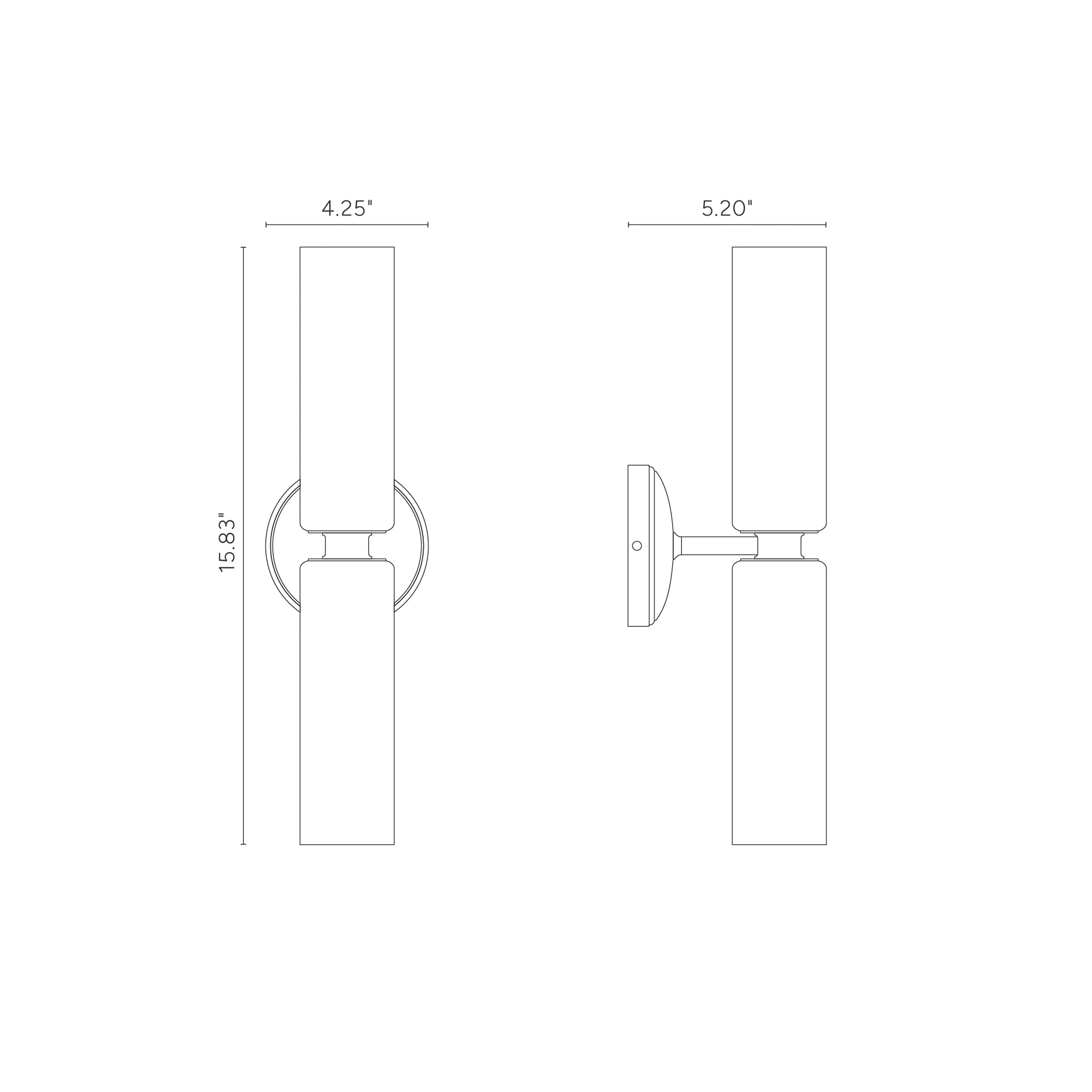 Claremont Medium Wall Light Fine Porcelain - Bronze - Image 5