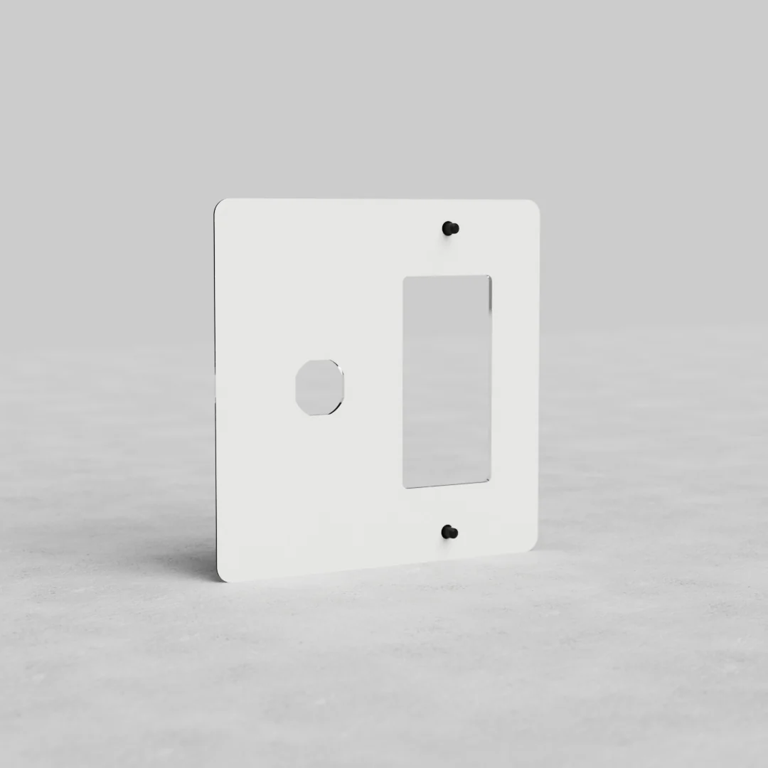 Kew 2G Switch & Outlet Plate - Clear - Image 3