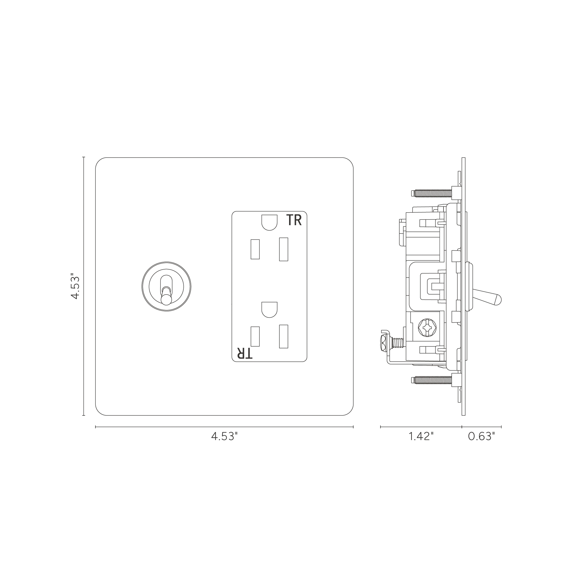 Kew 2G Toggle Switch & Outlet - Paintable Bronze Black - Image 4