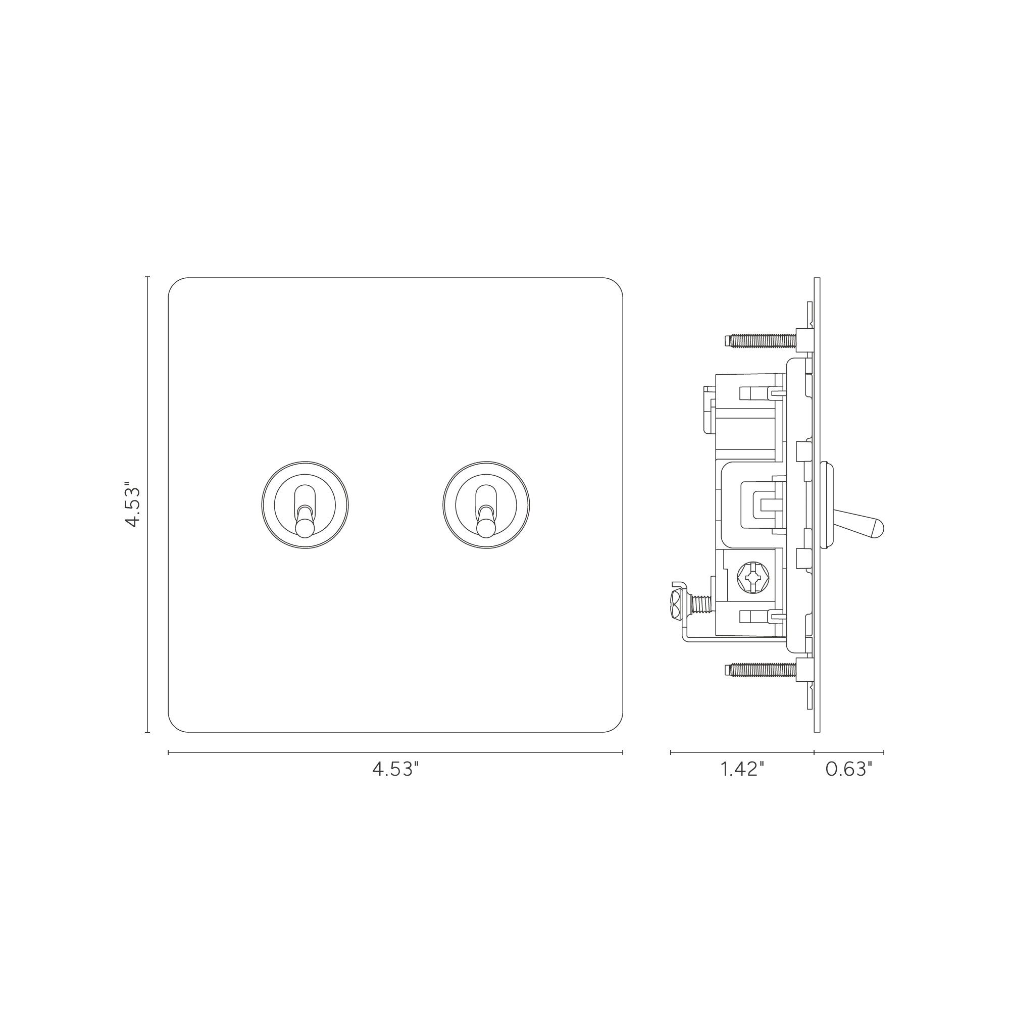 Kew 2G Toggle Switch - Paintable Polished Nickel - Image 3
