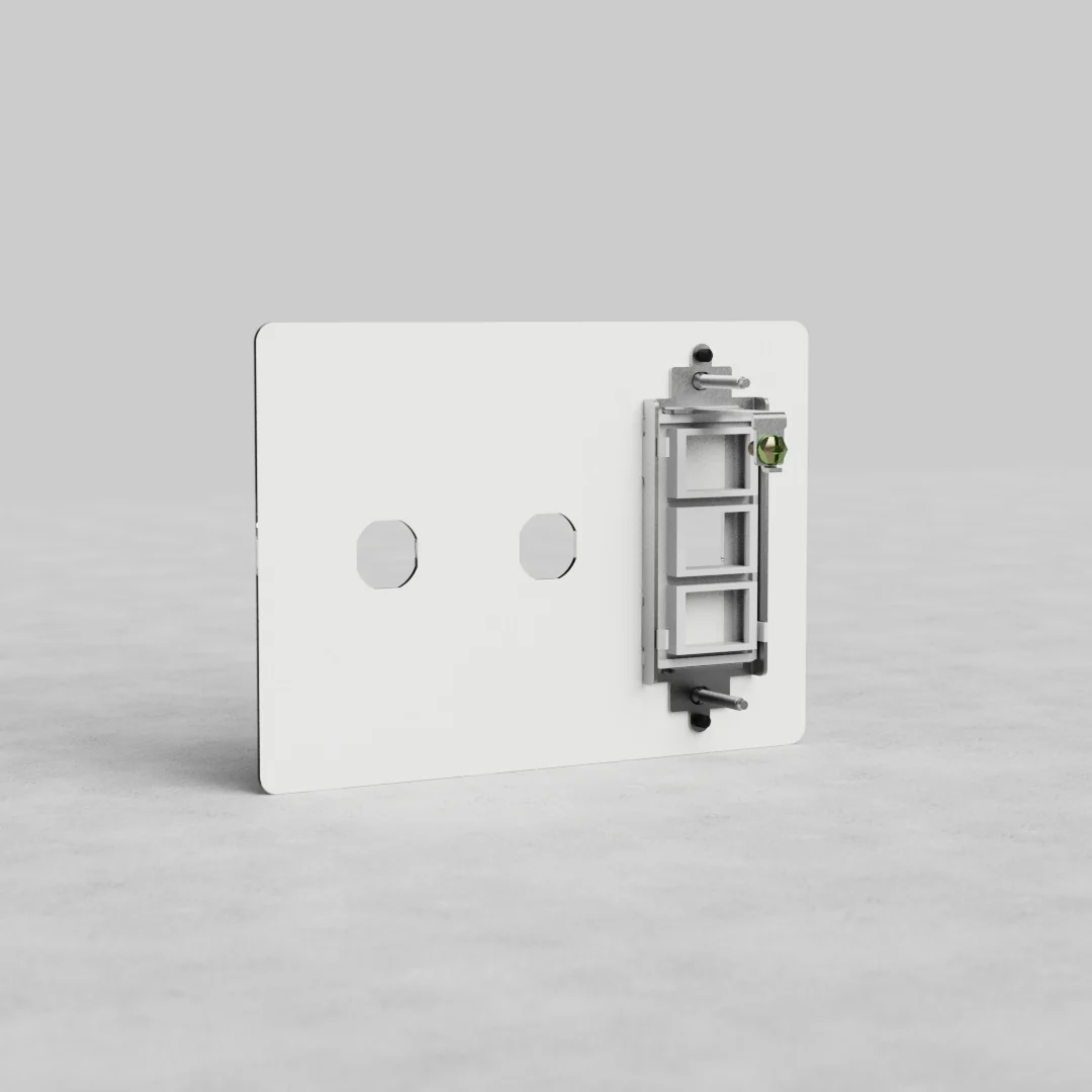 Kew 3G 2x Switch & Keystone Plate - Clear - Image 3