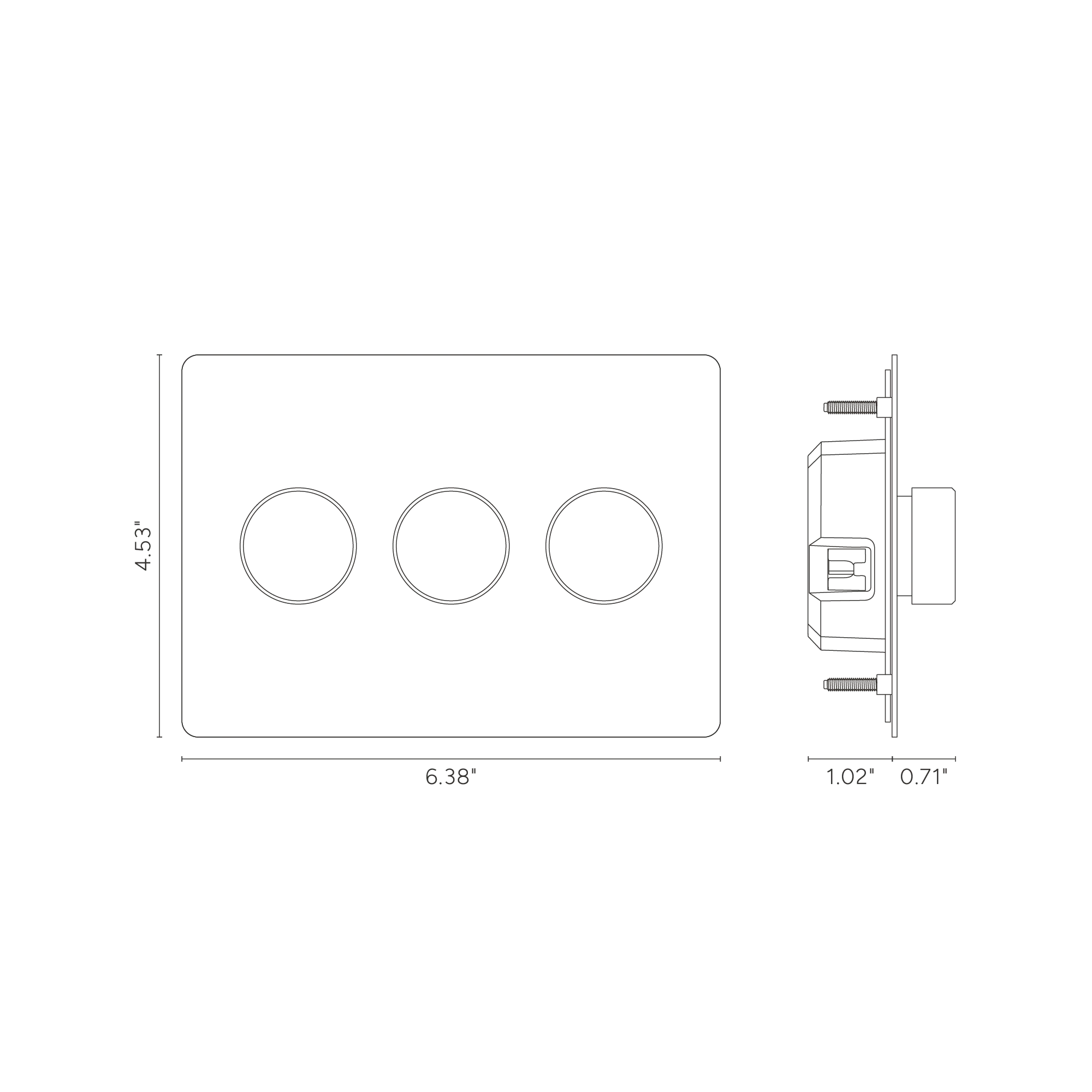 Kew 3G Dimmer Switch - Bronze - Image 3