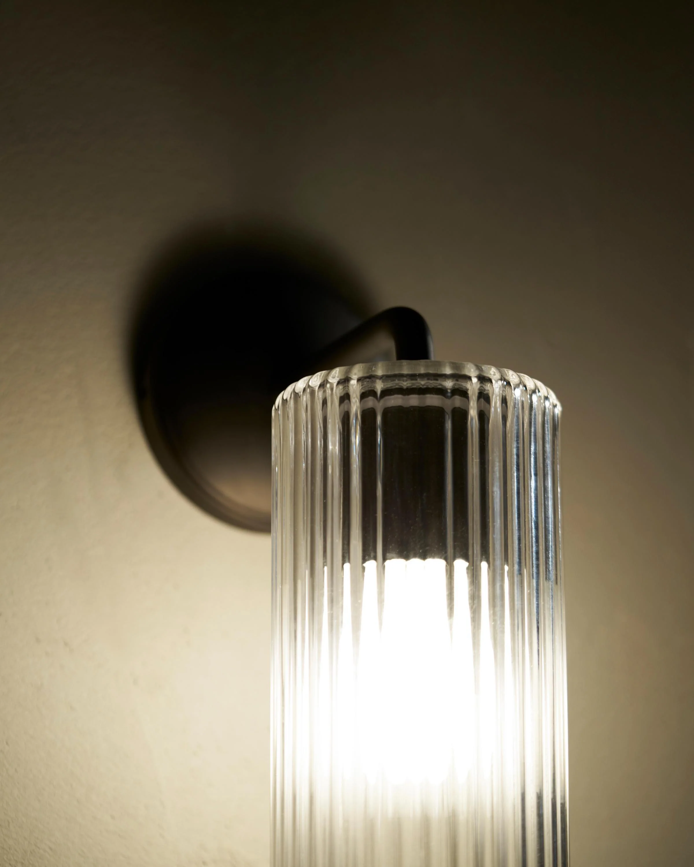 Claremont Large Wall Light Fluted Glass - Bronze - Image 5