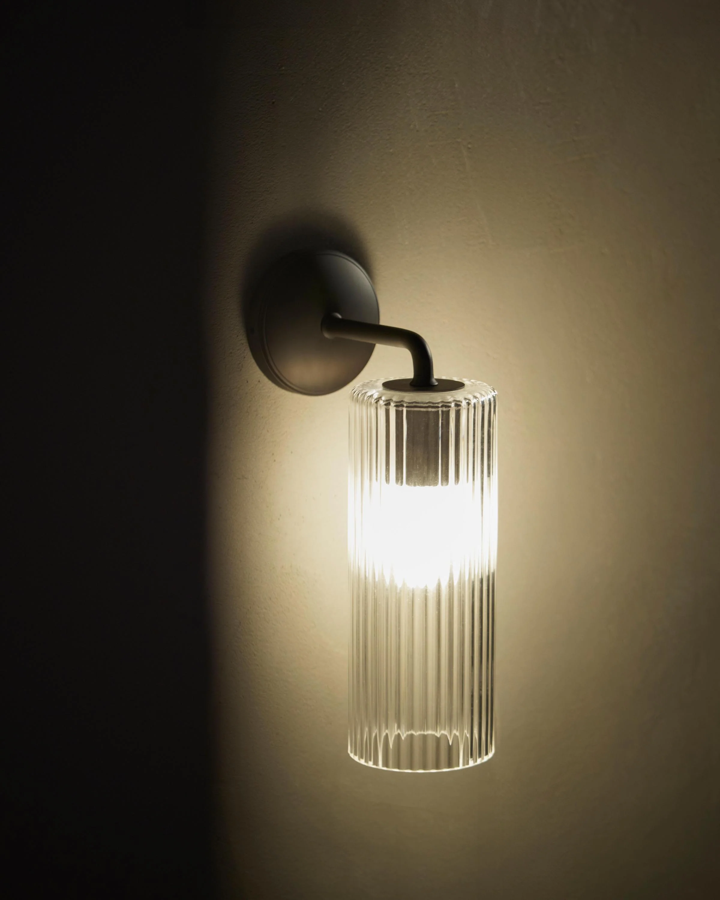 Claremont Large Wall Light Fluted Glass - Bronze - Image 6