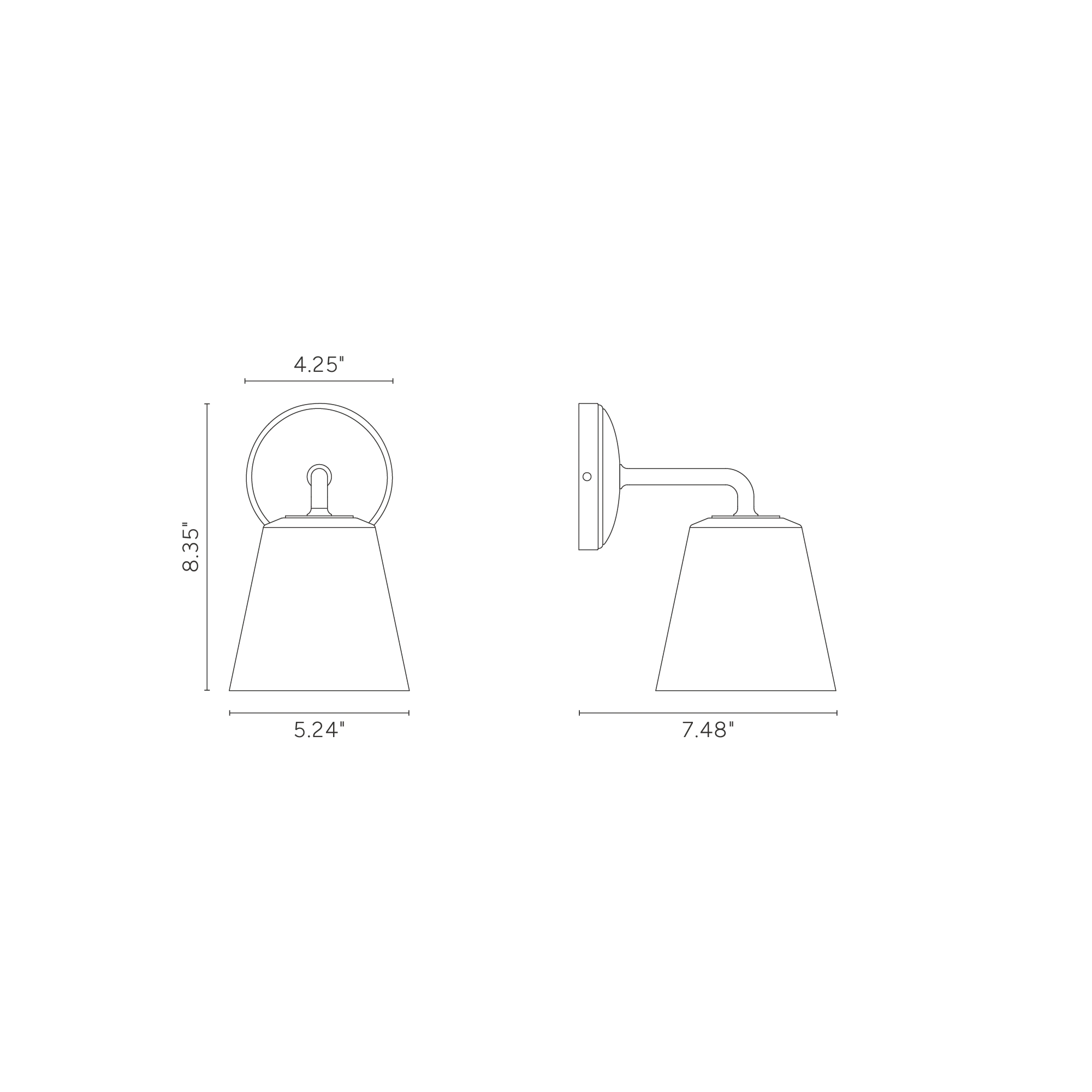 Richmond Medium Wall Light - Bronze - Image 6